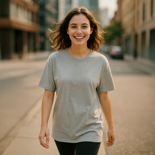 Playera Oversize Color Gris