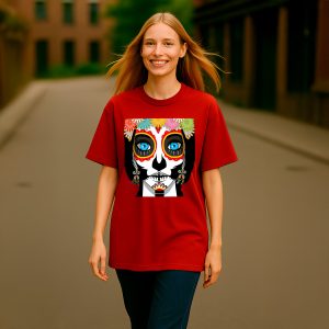 Playera Oversize “diseño de catrina”