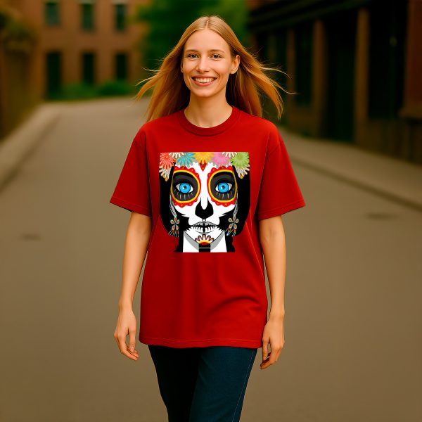 Playera Oversize “diseño de catrina”