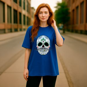 Playera Personalizadas “Calavera con un mostacho”