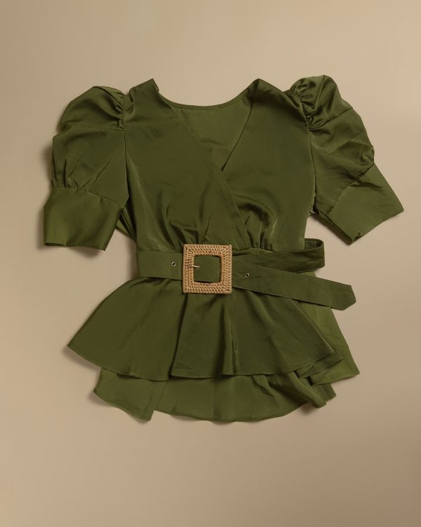 Blusa Oliva Pleplum