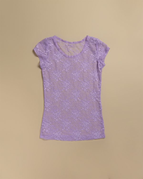 Blusa lila de Encaje