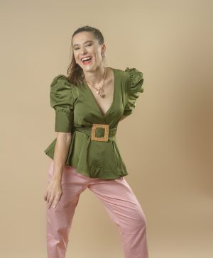 7 Blusa Oliva Pleplum